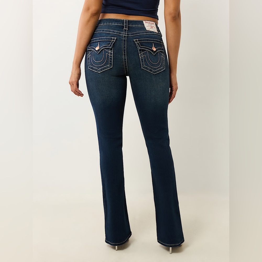 True Religion Women's Deep Indigo Straight Leg Skinny Jeans